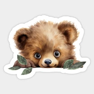 Cute Woodland Baby Teddy Bear . Sticker